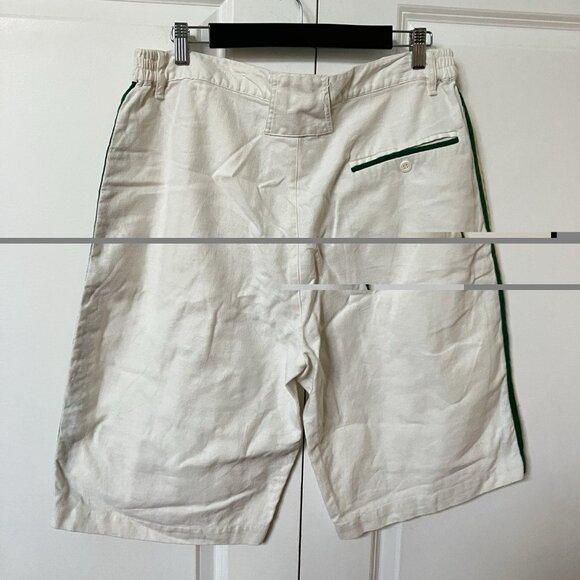 Vintage Raw Blue Classics Baseball Shorts Mens XXL Linen Blend White 90s #17 - Picture 9 of 10